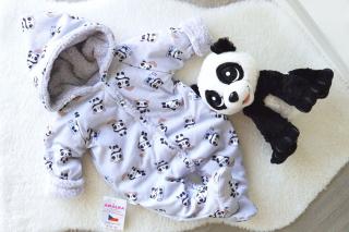 Zateplená kombinéza Medvídek Panda v.56-62