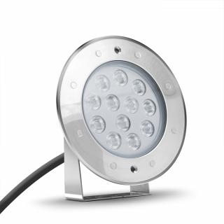 Fontánové LED světlo náklopné 12W, 24V, 1100 lm, bílá Vyberte variantu: Barva vyzařovaného světla: Bílá