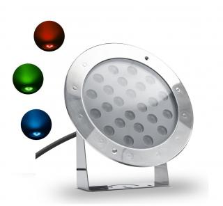 Fontánové LED světlo náklopné 24W, 24V, 1100lm, RGB barevné Vybrat ovládání RGB světla: DMX 512