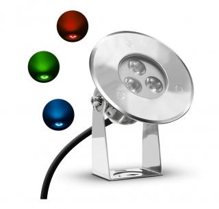 Fontánové LED světlo náklopné 3W, 24V, 90 lm, RGB barevné Vybrat ovládání RGB světla: DMX 512