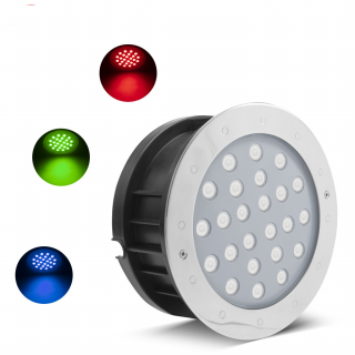 Zápustné LED světlo do vody 24W, 24V, 1100 lm, RGB barevné Vybrat ovládání RGB světla: DMX 512