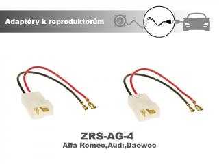 Adaptér k reproduktorovému konektoru -  Alfa Romeo,Audi,Daewoo- ZRS-AG-4