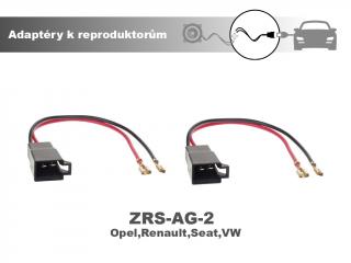 Adaptér k reproduktorovému konektoru - Opel, Renault, Seat, VW, Dacia, Škoda, Volvo - ZRS-AG-2