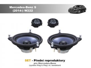 SET - přední reproduktory do Mercedes-Benz S (2014-) W222 - STEG BZ40A