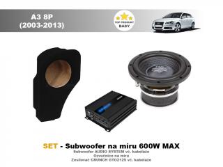 SET - subwoofer na míru do Audi A3 8P (2003-2013) - Audio System
