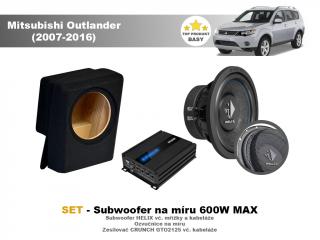 SET - subwoofer na míru do Mitsubishi Outlander (2007-2016) - Helix