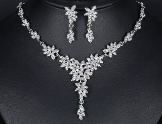 B-TOP Dámská souprava šperků LEAF CRYSTAL 62441