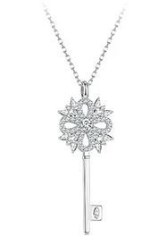 B-TOP Stříbrný náhrdelník Zimní klíč 69395