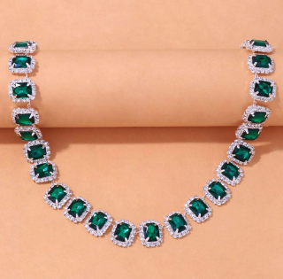 Dámský choker náhrdelník Crystal- postříbřený Typ: Typ 1