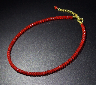 Dámský módní korálkový choker náhrdelník Druh barvy: Červená