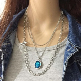 Dámský náhrdelník  BLUE CRYSTAL