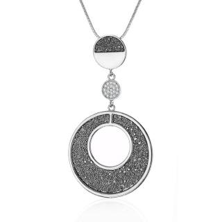 Dámský náhrdelník s přívěskem CIRCLE - postříbřený