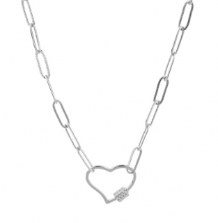 Dámský řetízkový náhrdelník s přívěskem ve tvaru SRDCE