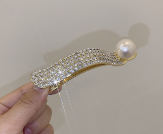 Elegantní krystalová pineta do vlasů Duck Druh barvy: Zlatá