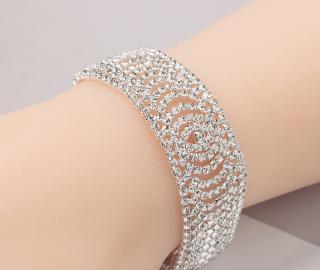 Luxusní dámský náramek DIAMOND SHINE - postříbřený
