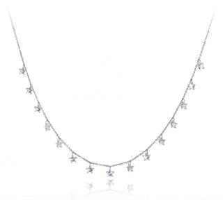 Náhrdelník z nerezové oceli choker WHITE STARS