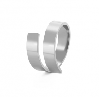 Nerezový prsten ve tvaru Spirály Druh barvy: Stříbrná