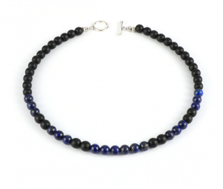Pánský náhrdelník z přírodních korálků Lapis Lazuli Typ: Typ 1
