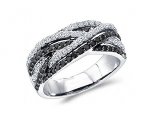 Postříbřený prsten se zirkony Double Zircon Velikost prstenu: 54,3mm