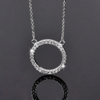 Pozlacený náhrdelník s přívěskem Kruhu Druh barvy: Stříbrná