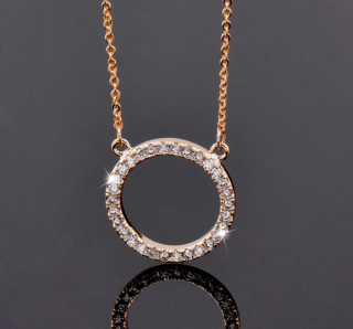 Pozlacený náhrdelník s přívěskem Kruhu Druh barvy: Zlatá