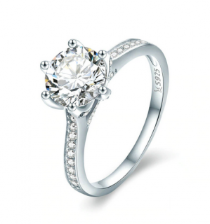 Prsten DIAMOND ZIRCON - stříbro 925 Velikost prstenu: 51,9mm