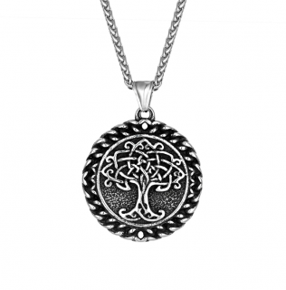 Vikingský náhrdelník z nerezové oceli s přívěskem Strom Života
