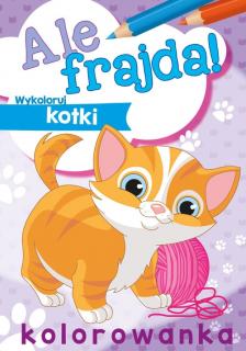 Ale frajda!  Wykoloruj kotki