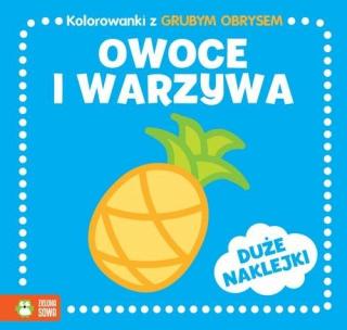 Kolorowanki z grubym obrysem Owoce i warzywa