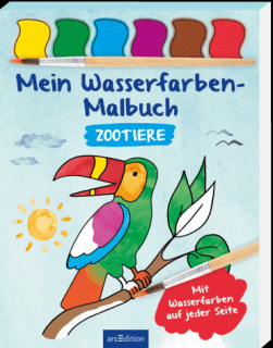 Mein Wasserfarben-Malbuch Zootiere  Mit Wasserfarben auf jeder Seite