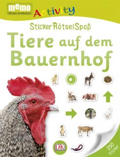 memo Activity. Tiere auf dem Bauernhof  StickerRätselSpaß