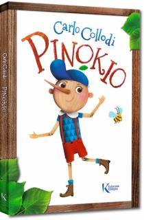 Pinokio  kolorowe ilustracje, kreda, duża czcionka