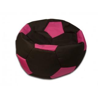 Sedací vak velký fotbalový míč černo/růžový Pepe, 90cm