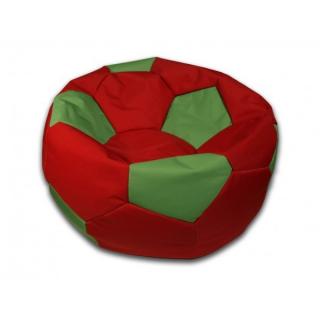 Sedací vak velký fotbalový míč červeno/zelený Pepe, 90cm