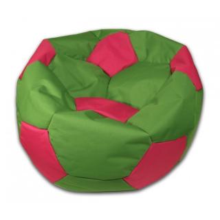 Sedací vak velký fotbalový míč zeleno/růžový Pepe, 90cm
