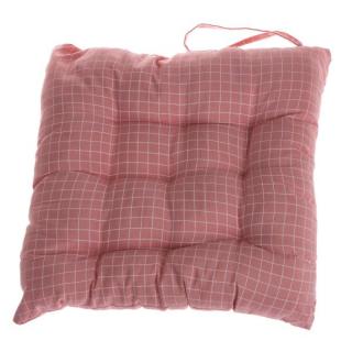 Sedák na židli Károvaný Barva: Růžová