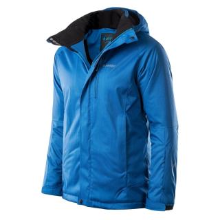 HI-TEC Ango - pánská zimní lyžařská bunda s kapucí (L, modrá) SLEVA -50%