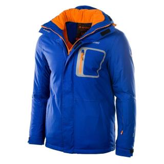 HI-TEC Bicco - pánská zimní bunda s kapucí (M, modrá) DOPRAVA ZDARMA)