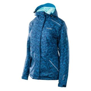 HI-TEC Lady Laholm - dámská lyžařská zimní bunda s kapucí (L, modrá) SLEVA -50%