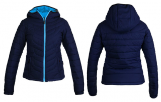 HI-TEC Lady Nera - dámská prošívaná zimní bunda s kapucí XXL, modrá