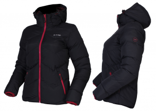 HI-TEC Lady Socho - dámská prošívaná zimní bunda s kapucí M, černá (SLEVA -40%)