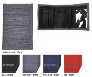 HI-TEC Maxel - textilní peněženka (černá, šedá, červená) SLEVA -40%