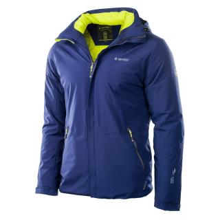 HI-TEC Raffle - pánská zimní bunda s kapucí (XL, modrá) VÝPRODEJ -50%