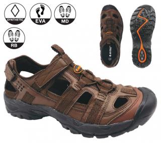 HI-TEC Sativ - pánské outdoorové sandály s pevnou špicí hnědé EU 41/UK 7
