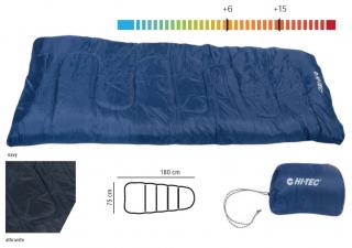HI-TEC Seeb - dekový spacák, spací pytel (dekáč) černý (SLEVA -50%)
