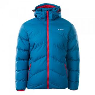HI-TEC Socho - pánská prošívaná zimní bunda s kapucí L, modrá (SLEVA -40%)