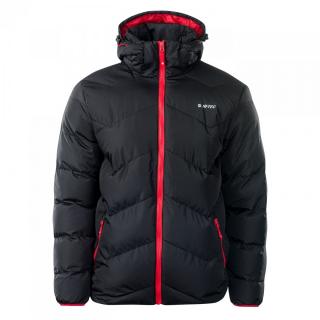 HI-TEC Socho - pánská prošívaná zimní bunda s kapucí L, tmavě šedá (SLEVA -40%)