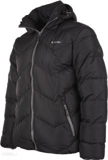 HI-TEC Socho - pánská prošívaná zimní bunda s kapucí M, černá (SLEVA -40%)