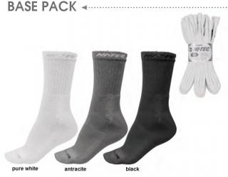 Ponožky silné HI-TEC Base Pack (sada 3 páry) černé