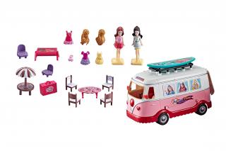 Autobus s panenkami a příslušenstvím 20cm